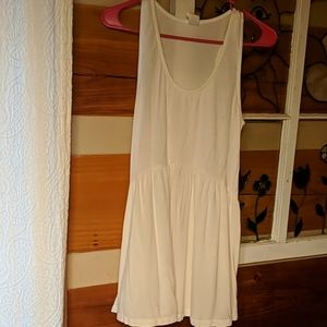 New 7th Ray white tunic racer back top shirt L